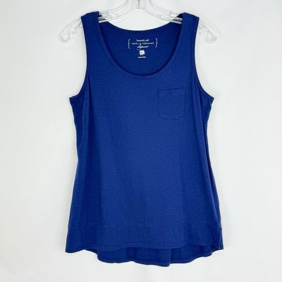 Carole Hochman Tank Top Women’s Small Navy Blue Decorative Trim Sleeveless - Picture 11 of 16